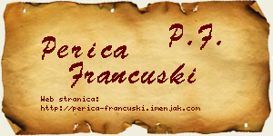 Perica Francuski vizit kartica
